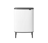 Brabantia Bo Touch Bin Hi Poubelle - 2x30 litres - 2 seaux intérieurs en plastique - blanc 130601