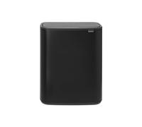 Brabantia Bo Touch Bin Poubelle - 2x30 litres - 2 seau intérieur en plastiques - matt black 221484