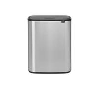 Brabantia Bo Touch Bin Poubelle - 2x30 litres - 2 seaux intérieurs en plastique - acier mat anti-traces de doigts 221422