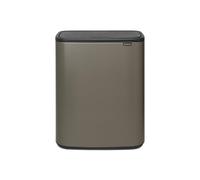 Brabantia Bo Touch Bin Poubelle - 60 litres - seau intérieur en plastique - platine 223068