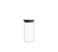 Brabantia Bocal en verre empilable, 1.1 litre - Dark grey