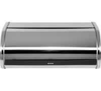Brabantia Boîte à pain pliante frontale ronde, acier brillant