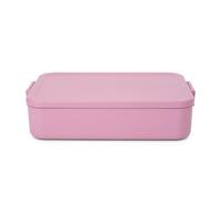 Brabantia Boîte Bento Make & Take (Rose Lilas), 2L, Bento box avec compartiments séparateur pour aliments amovibles, Boite repas avec couvercle en plastique et fermeture à clips, 25,5 x 16,7 x 6,2cm