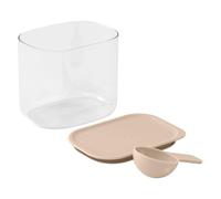 Brabantia Boîte de conservation pour aliments secs 1,3 l avec cuillère doseuse intégrée, convient pour la farine, le riz ou les ingrédients de pâtisserie dans les armoires de cuisine