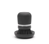 Brabantia Brosse à vaisselle – distributeur de liquide vaisselle – Gris foncé – 6,4×9,8×5,7 cm