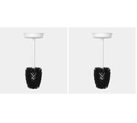 Brabantia - Brosse de Toilettes de Rechange Mindset - s'adapte Parfaitement au Porte goupillon WC Brabantia Mindset - Poignée de Protection en Acier (Lot de 2)