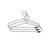 Brabantia - Cintre - Revêtement en Tissu Antidérapant - Cintre en Tissu - Accessoire de Penderie Doux au Toucher - Porte-Vêtements Essentiels - Lot de 3 - White/Black - 21,5 x 41,5 x 1,3 cm