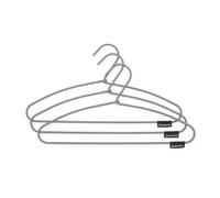 Brabantia - Cintre - Revêtement en Tissu Antidérapant - Cintre en Tissu - Accessoire de Penderie Doux au Toucher - Porte-Vêtements Essentiels - Lot de 3 - White/Black - 21,5 x 41,5 x 1,3 cm