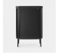 BRABANTIA Corbeille à linge Bo Hi, 2 x 45 Litres - Noir