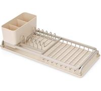 Brabantia Égouttoir Vaisselle Compact SinkSide (Beige Clair), Égouttoir Vaisselle sur évier Polyvalent avec Panier à Couverts Amovible, Organisateur Plan de Travail Cuisine Compact