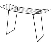 Brabantia Étendoir à Linge HangOn Too, 18 mètres (Noir Mat) - Séchoir à Linge Large capacité pour Une Charge complète de Machine - Étendoir Pliable ne nécessitant Pas de Pince à Linge