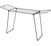 Brabantia Étendoir à Linge HangOn Too, 22 mètres (Noir Mat) - Séchoir à Linge Large capacité pour Une Charge complète de Machine - Étendoir Pliable ne nécessitant Pas de Pince à Linge