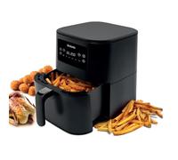 Brabantia Friteuse à Air Chaud XXL, 5,7 Litres, 1700 Watts, 80ºC à 200ºC, 6 Programmes de Cuisson, Écran Tactile Numérique, Poignée Cool Touch, Pieds Antidérapants, Noir, BBEK1137