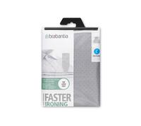 Brabantia Housse pour Table à Repasser C, 124 X 45 cm - Coton, Mousse 4 mm & Feutre 4 mm - Silver
