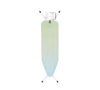 Table à Repasser Brabantia Taille B, 124 x 38 cm - Soothing Sea | 100% Coton Fairtrade | Design Compact et Stable | Hauteur réglable et Repose-Fer Vapeur | Verrouillage Enfant et Transport