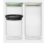 Brabantia kit de bacs de rangement 21x10.4x20.2 cm transparent-mélange de couleurs 100550
