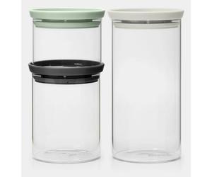 Brabantia kit de bacs de rangement 21x10.4x20.2 cm transparent-mélange de couleurs 100550