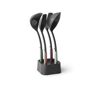 Brabantia - Kit d'ustensiles de cuisine, avec louche à soupe, cuillère, écumoire et spatule - Assortiment de coloris