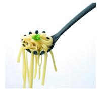 Brabantia Küchenhelfer Basic, Spaghettilöffel, Pastalöffel, Kelle in Schwarz, 365126