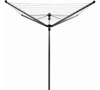 Brabantia Lift-O-Matic Rotary Dryer 60 M Longueur de séchage + Crochet au sol et couvercle Gris métallique