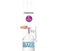 Brabantia Lot de 100 sacs poubelle de type C Blanc 10 à 12 l