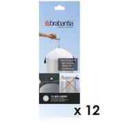 Brabantia - Lot De 11 Rouleaux De 10 Sacs Poubelle H 50 Litres + 1 Offert 246784 G