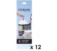 Brabantia - Lot De 11 Rouleaux De 20 Sacs Poubelle C 12 Litres + 1 Offert 245343 G