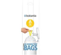 BRABANTIA Lot de 20 sacs poubelle rouleau PerfectFit - 3L