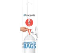 BRABANTIA Lot de 20 sacs poubelle rouleau PerfectFit - 5L