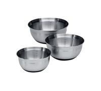 Brabantia Lot de 3 - Bols mélangeurs, 1L / 1.6L et 3L, Noir, 40 x 20 x 10 cm