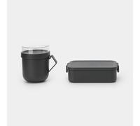 Brabantia Make & Take Ensemble Boîte Repas Plastique Gris 2 Pièces Gris
