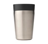 Brabantia - Mug Isotherme Make & Take Dark Grey (0.2L) étanche & Isotherme avec Couvercle Smart Click. Garde les Boissons Chaudes pendant 3 Heures & Froides pendant 6 Heures.