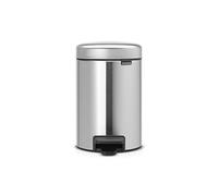 Brabantia New Icon Poubelle à Pédale 3L, Acier Inoxydable, Argent, 17 x 23.5 x 26.4 cm