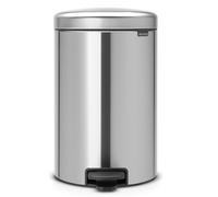 Brabantia 114021 New Icon Poubelle à Pédale Acier Inoxydable Argent 29 x 33,5 x 46 cm 20 L
