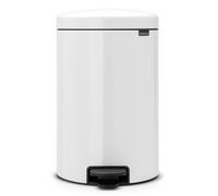Brabantia 114243 New Icon Poubelle à Pédale Acier Inoxydable Blanc 29 x 33,5 x 46 cm 20 L