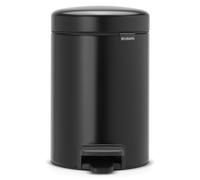 Brabantia Poubelle à pédale New Icon 3 litres noir mat