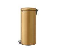Brabantia - Poubelle à pédale NewIcon 30 L - Couvercle soft-close, seau amovible - Warm Gold