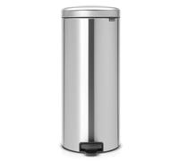 Brabantia 111822 Poubelle à Pédale Newicon avec Seau en Plastique, Acier Inoxydable, 30 L - Acier Mat Anti-Trace De Doigt