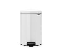 Brabantia NewIcon Poubelle à pédale - 20 litres - seau intérieur en métal - blanc 114243