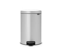 Brabantia NewIcon Poubelle à pédale - 20 litres - seau intérieur en plastique - gris métallique 114069