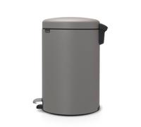 Brabantia NewIcon Poubelle à pédale - 20 litres - seau intérieur en plastique - mineral concrete grey 119163