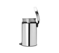 Brabantia NewIcon Poubelle à pédale - 20 litres - seau intérieur métallique - acier brillant 114267