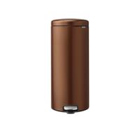 Brabantia NewIcon Poubelle à pédale - 30 litres - seau intérieur en plastique - bronze chaud 238789