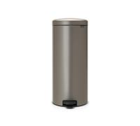 Brabantia NewIcon Poubelle à pédale - 30 litres - seau intérieur en plastique - platine 114441