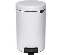 Brabantia newIcon - Poubelle - couvercle rabattable - 12 L - pédale - blanc