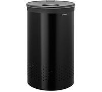 Brabantia Panier à linge Brabantia avec couvercle en plastique 60 L Noir mat