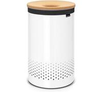Brabantia Corbeille à linge 60 L avec couvercle en liège blanc