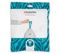 Brabantia Sacs Poubelle PerfectFit (Code W/5 Litres) Ultra Résistant, Poignées Coulissantes (40 Sacs) 137846 Blanc