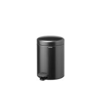 Brabantia Petite poubelle de salle de bain à couvercle NewIcon 5 L | Poubelle à pédale anti-odeurs avec bac intérieur amovible pour salle de bain, toilettes ou petits espaces | Confident Grey