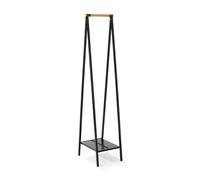 Brabantia - Portant pour vêtements Linn, Compact - Rails autoportants - Rangement de vêtements - Suspendre, aérer ou sécher - Cadre robuste en acier et tige en bambou - 47,6cm x 34cm x 170cm - Black